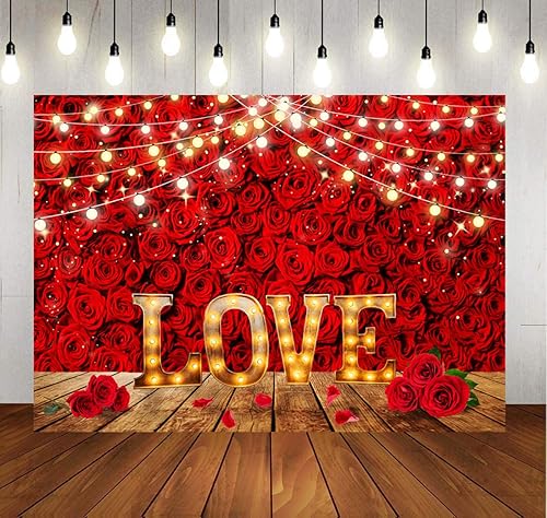 Miniatura 3 de LYCGS Telón de fondo para el día de San Valentín de 7 x 5 pies fondo de fotografía para el día de San Valentín telón de fondo con temática de amor