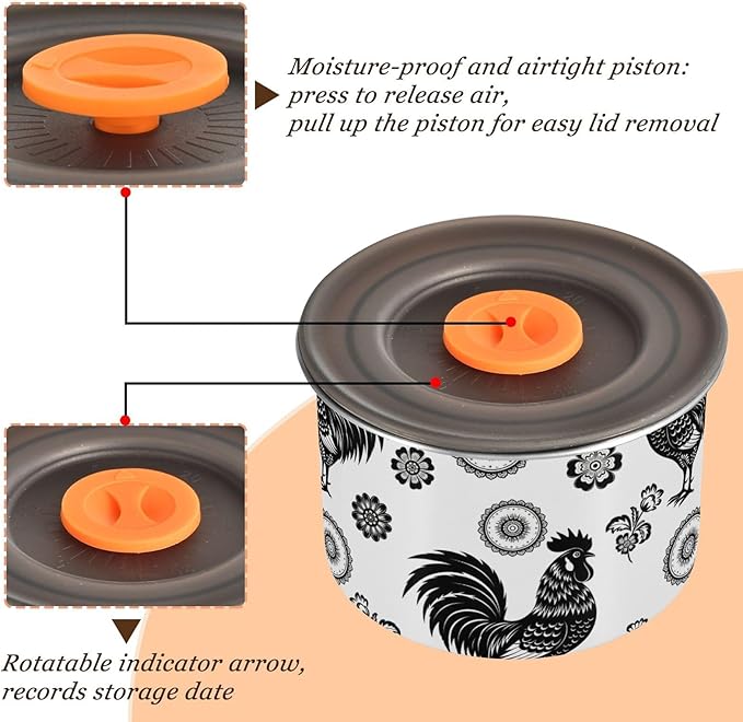 DOMIKING Recipiente Acero Inoxidable Airtight 900ML para Café y Alimentos miniatura 4
