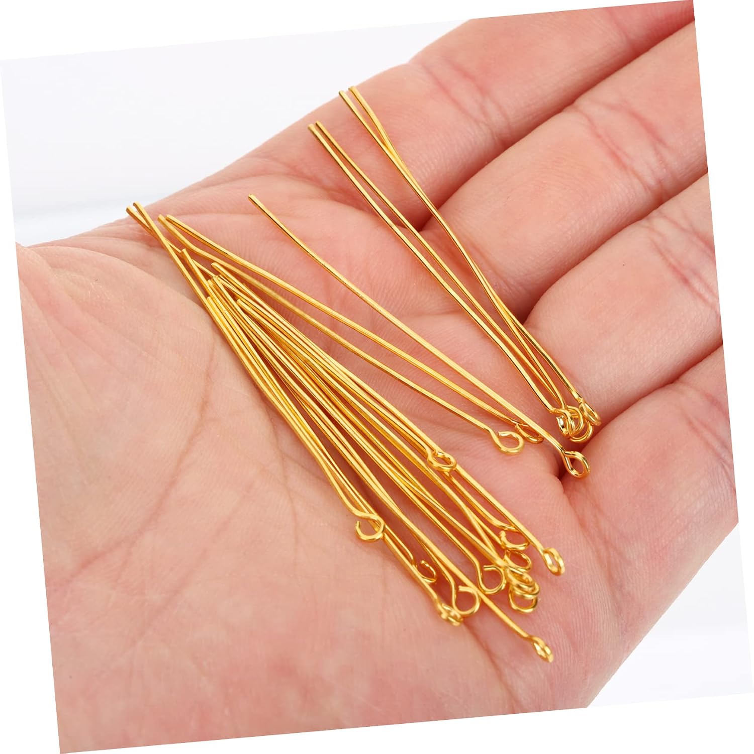 500Pcs Metal Head Pins for Jewelry Making Open for Beaded Links and Dangles for Earrings Bracelets and Pendants Mixed Colors DIY Craft Supplies