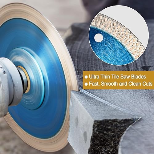 Miniatura 22 de GoYonder Diamond Blade 7 inch Super Thin Diamond Saw Blade, Tile Blades 7" for Cutting Porcelain Tiles, Granite Marble Ceramics (7"-Blue)