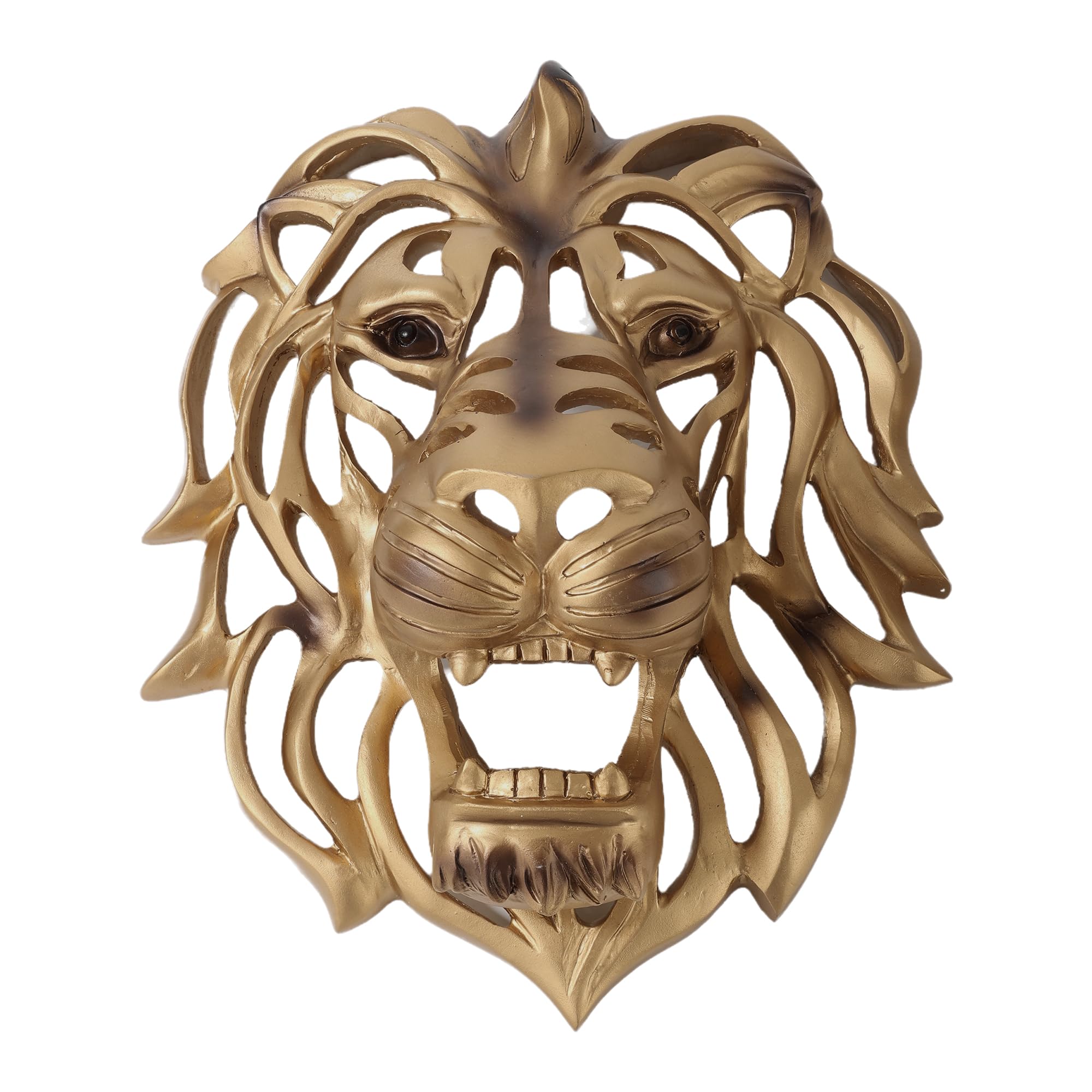 Gold Animal Head Wall Decor Wall Sculpture Home Decor Statue for Living Room Office Bedroom Modern Decor for Men Women Lion
