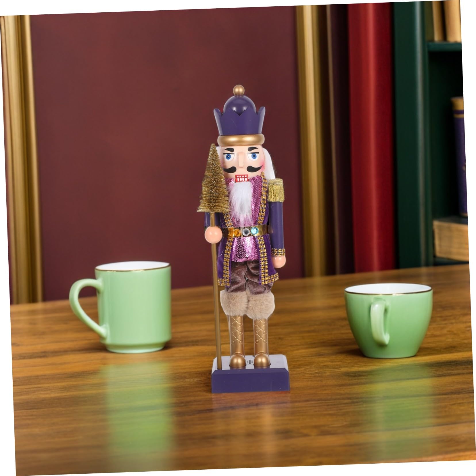 GLEAVI Leuchtende Nussknacker Weihnachtssoldat Figur Dekorativer Weihnachtsnussknacker Weihnachts Kaminsims Nussknacker Weihnachtsbedarf