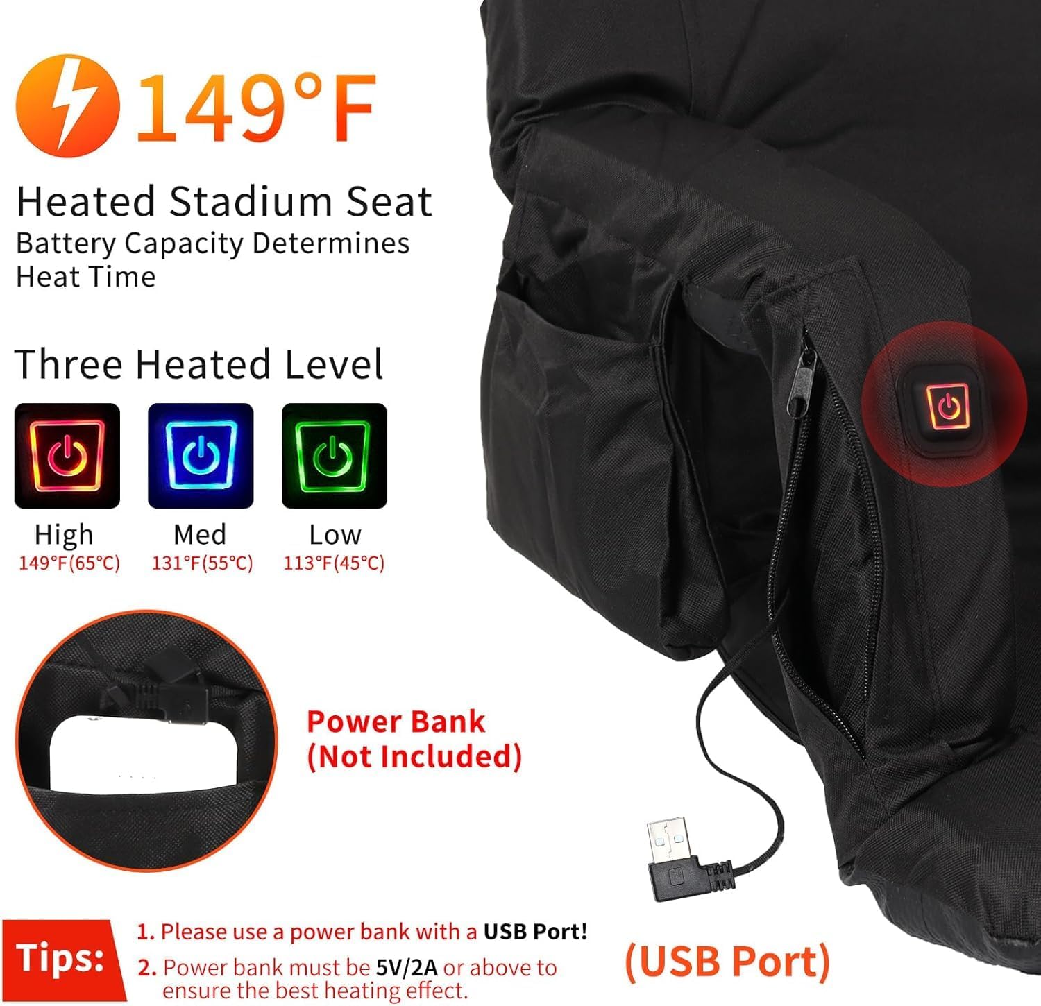 Whixant hot stadium seats, bleer chairs with massage, recurrence, waterproof cushion, final rest with shoulder straps, portable hot stadium chair for adults Whixant hot stadium seats, bleer chairs with massage, recurrence, waterproof cushion, final rest with shoulder straps, portable hot stadium chair for adults