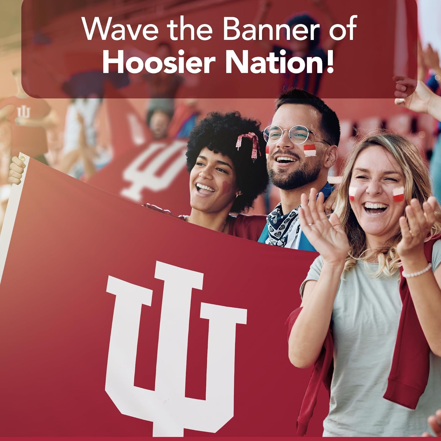 Indiana Hoosiers College Sports Printed Flag - NCAA Licensed - Nylon - School Banner (Red) (4' x 6') - Image 6