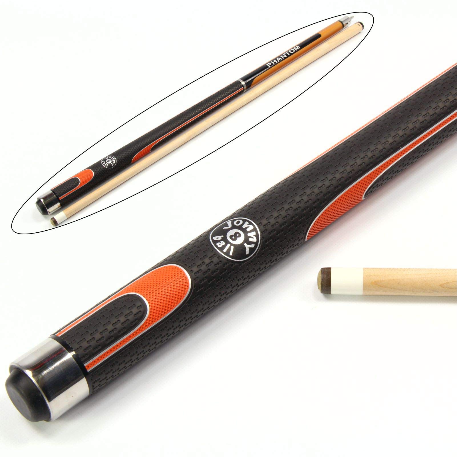 Jonny 8 ball GOLD PHANTOM 2pc Pool/Snooker Cue - Choose Your Shaft Size