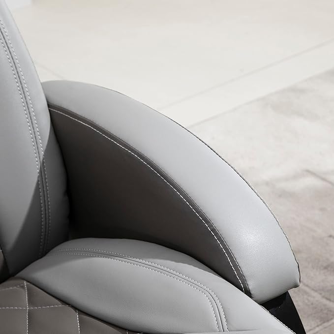 Sillón Reclinable Giratorio con Reposapiés, Gris miniatura 9