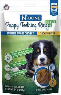 N-Bone Puppy Teething Rings Plus, Chicken Flavor, 7-Count, 8.4oz