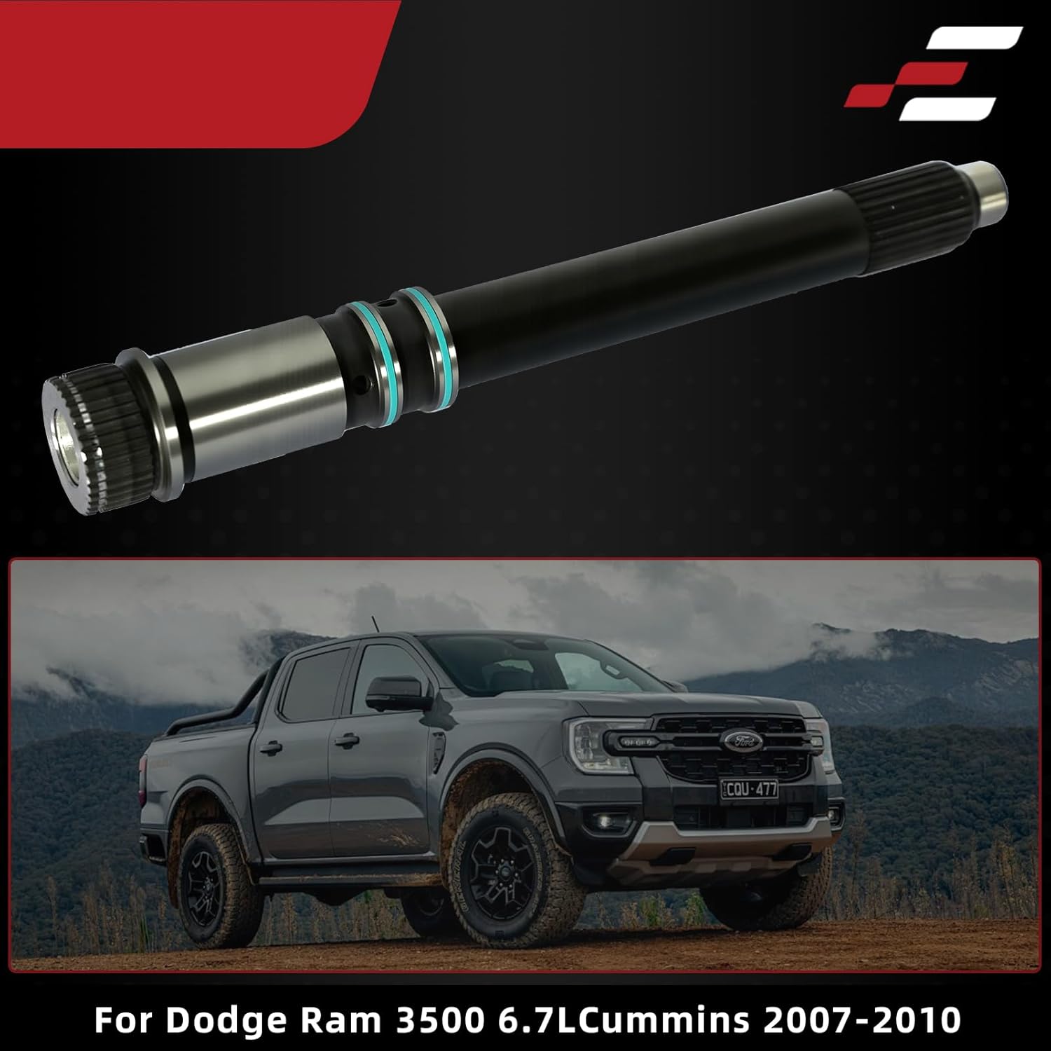 Transmission Input Shaft 68029247AA for Ram 2007-2018 2500 3500 6.7L Cummins Diesel 68RFE Transmission 300M Billet