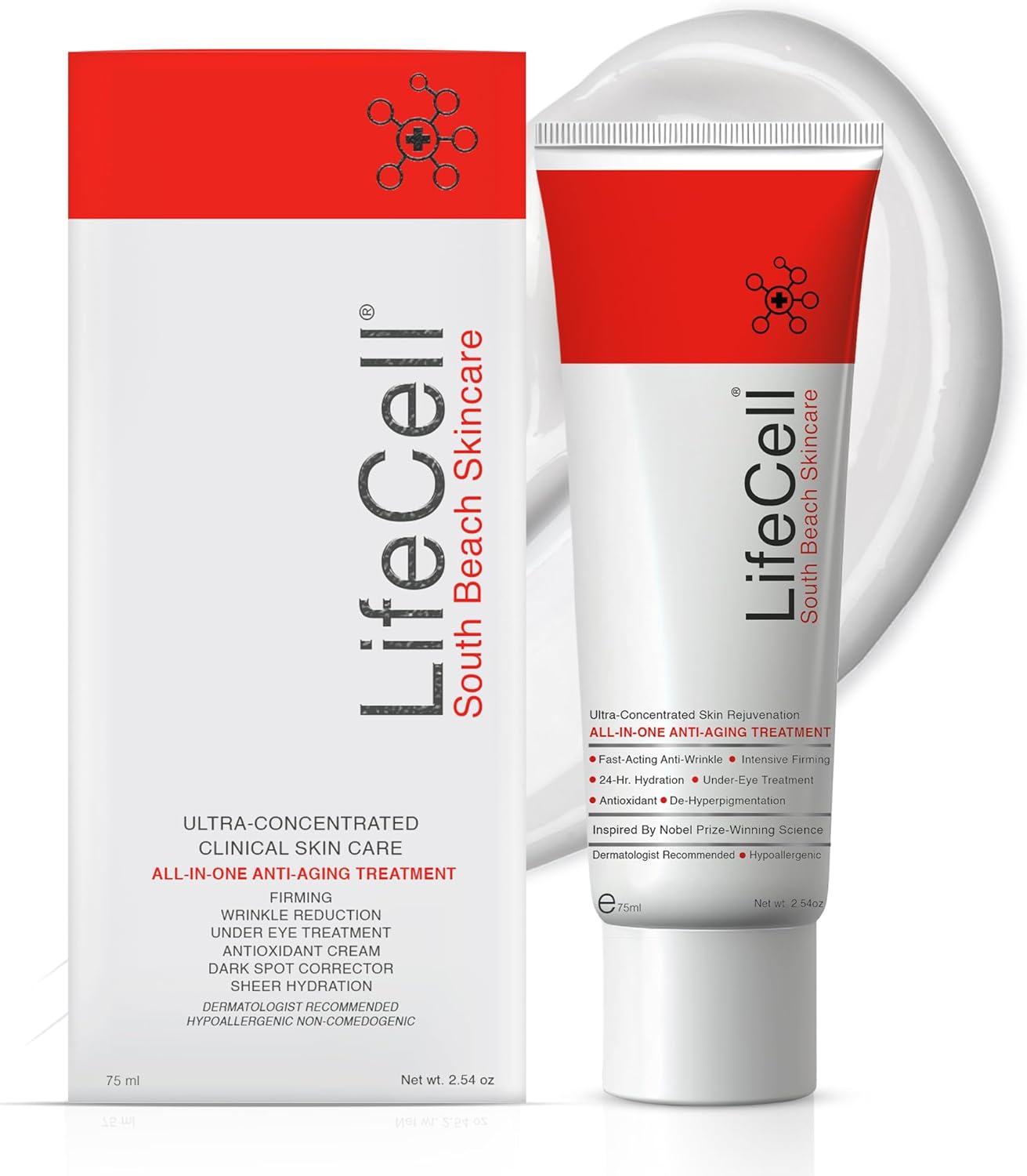 Lifecell (Life Cell) Anti Aging Wrinkle South Beach Skin Care 2.54oz