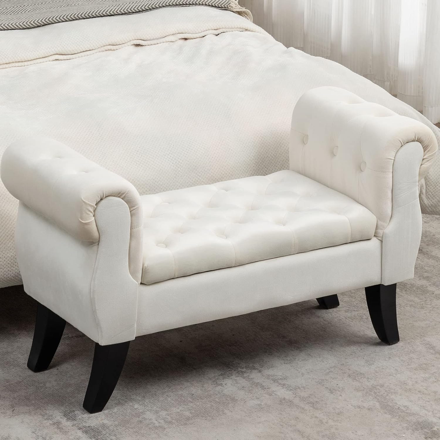 HANLIVES 40" End of Bed Bench,Storage Bench for Bedroom