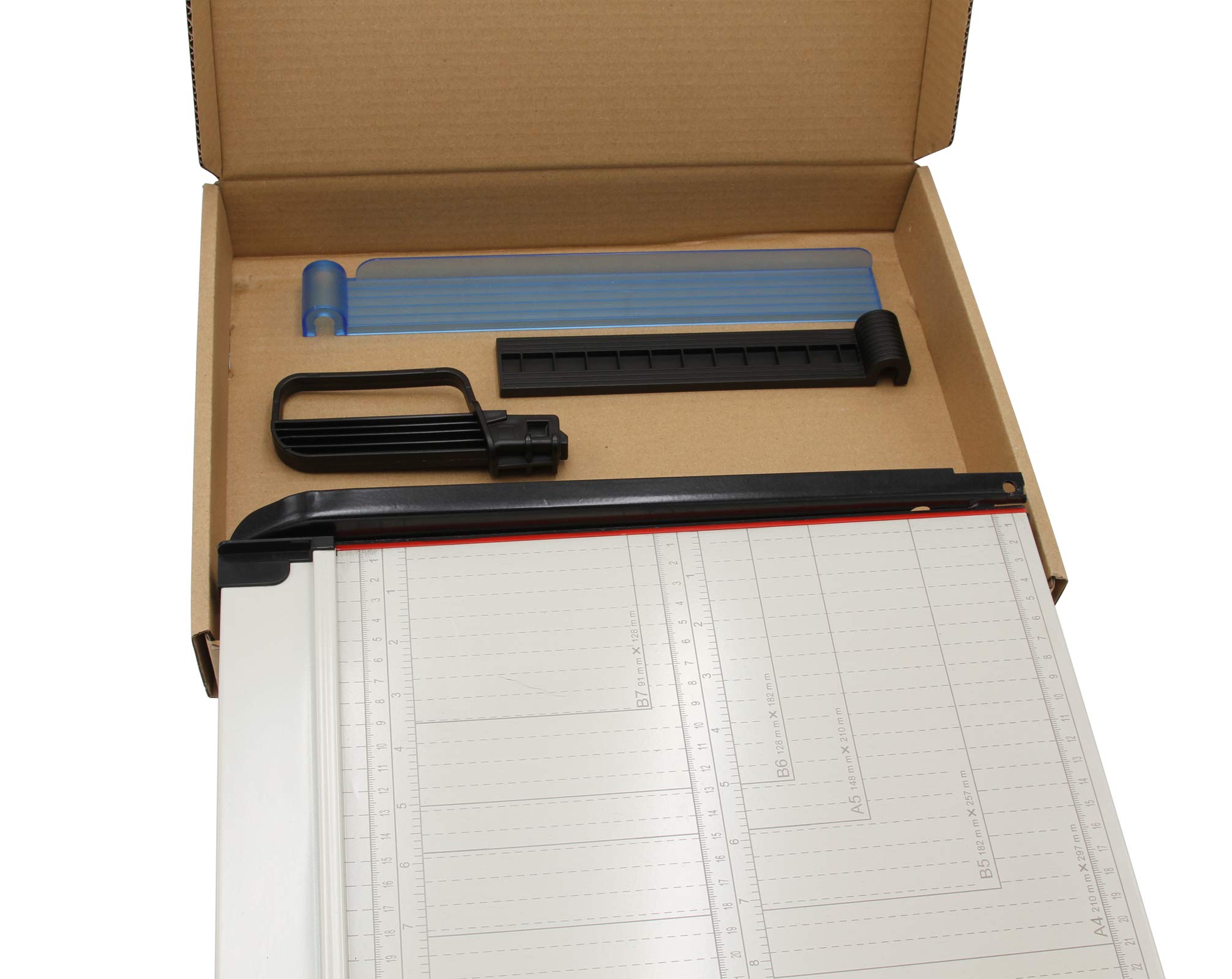 Obcinarka dźwigniowa A4 kompaktowa krajalnica do papieru z metalu, maszyna do cięcia papieru, papieru fotograficznego do 200 g/m² i papieru, do 8 arkuszy o gramaturze 80 g/m²