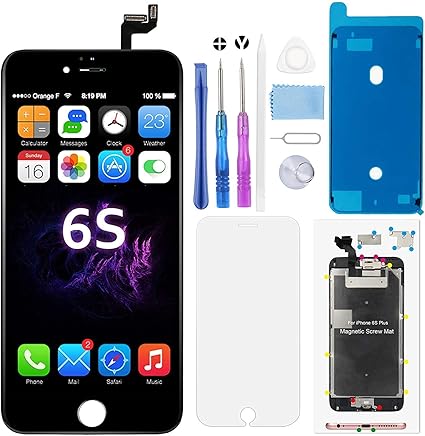 Amazon For Iphone 6s フロントパネル 液晶パネル 画面修理交換 ディスプレイ デジタイザ 3dタッチパネル Lcd 黒 Junhan 家電 カメラ