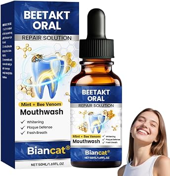 Biancat Beetakt Oral Repair Solution, Mint-Flavored mouthwash, Effectively Improves Oral Hygiene and Freshens Breath 1PC