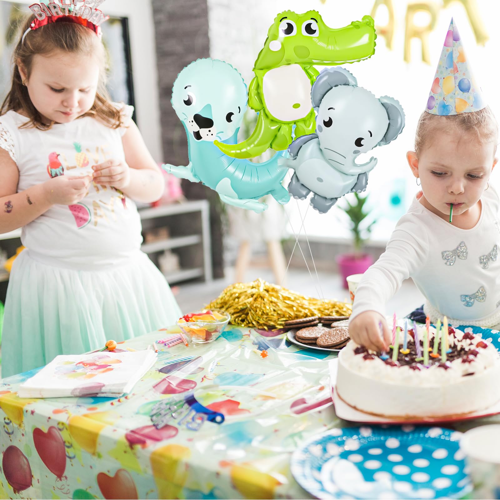9 Stück Folienballon Tiere Set — Heliumtauglich, 40-60 Cm, Für Kindergeburtstage & Partys