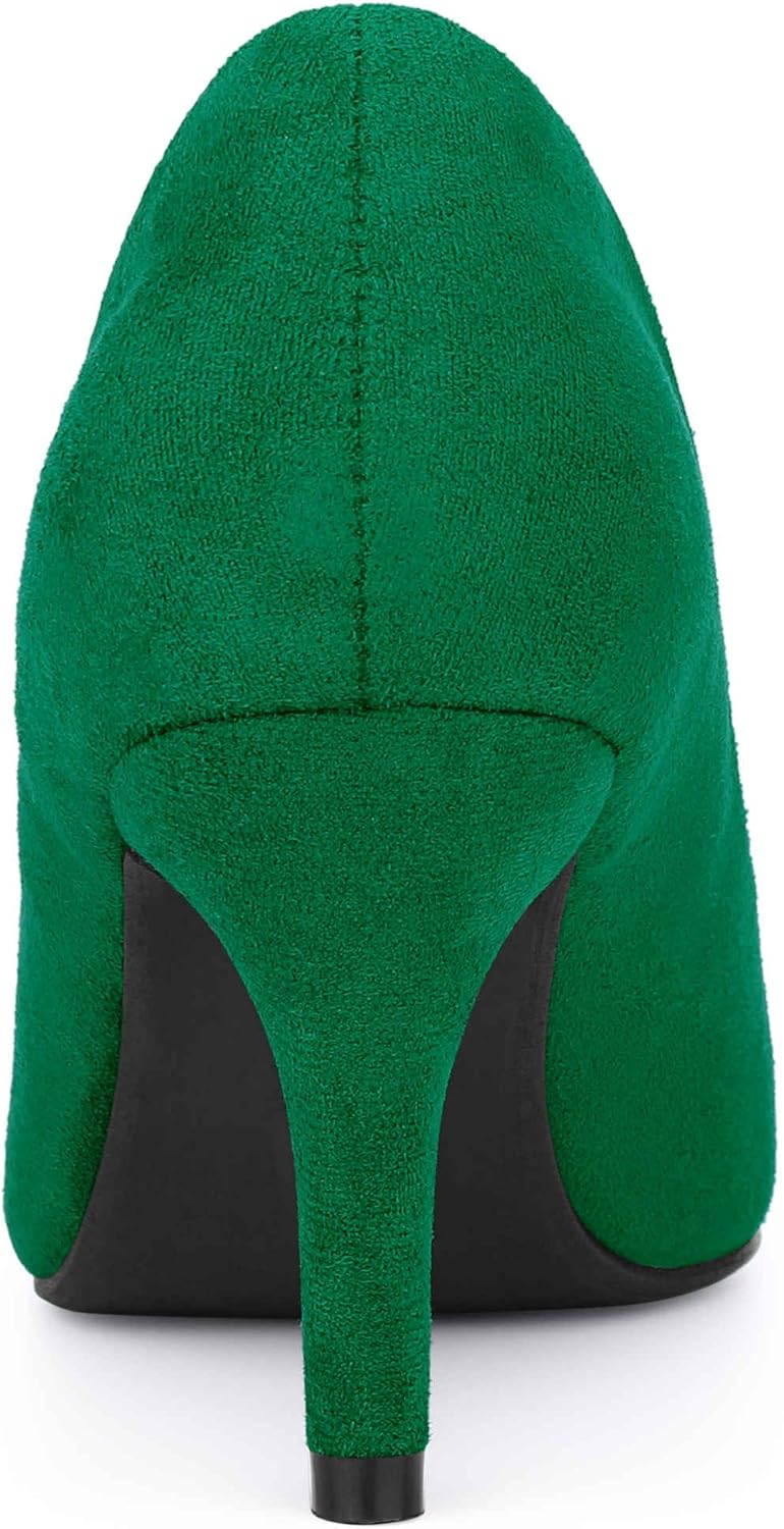 Allegra K Women's Flower Closed Pointed Toe Stiletto Heels Shoes Pumps