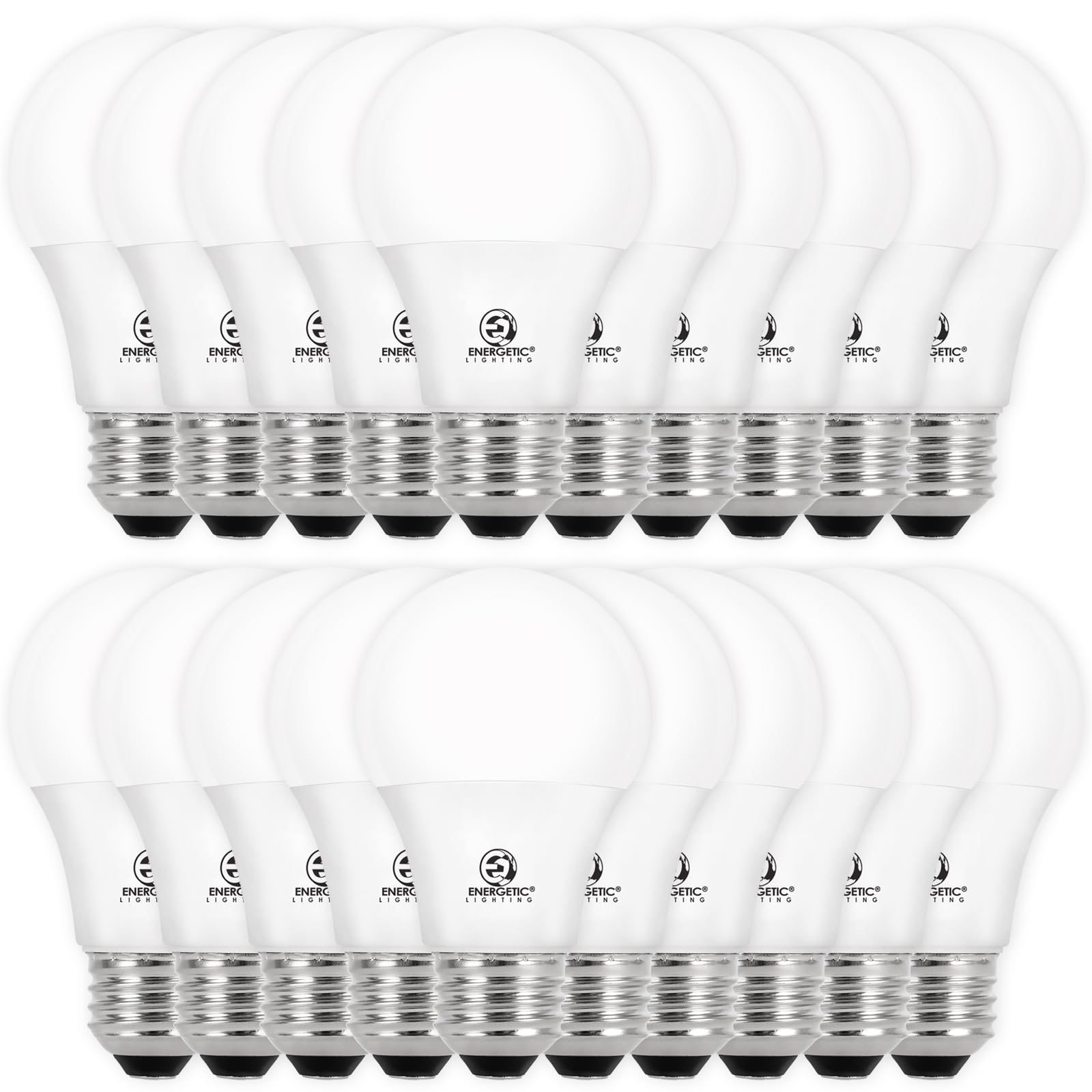 E ENERGETIC LIGHTING Dimmable LED Light Bulbs, 60W Equivalent, Soft White 2700K, 8W 800 Lumens LED Bulbs, E26 Base Standard Light Bulbs, ETL Listed,