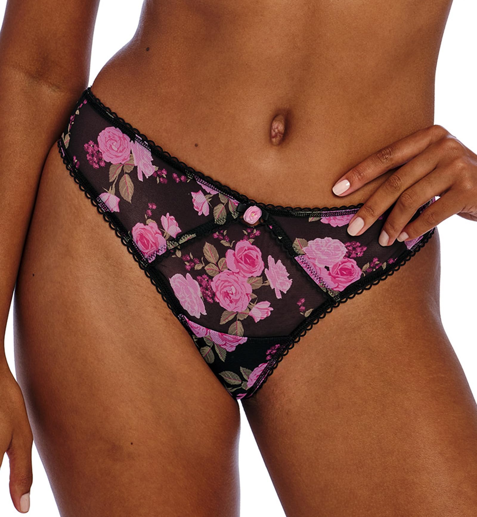 Freya Women's Rose Blossom Brief, Black Rose, S
