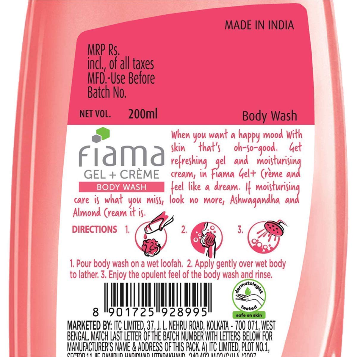Fiama Body Wash - Ashwagandha & Almond Cream (200ml)