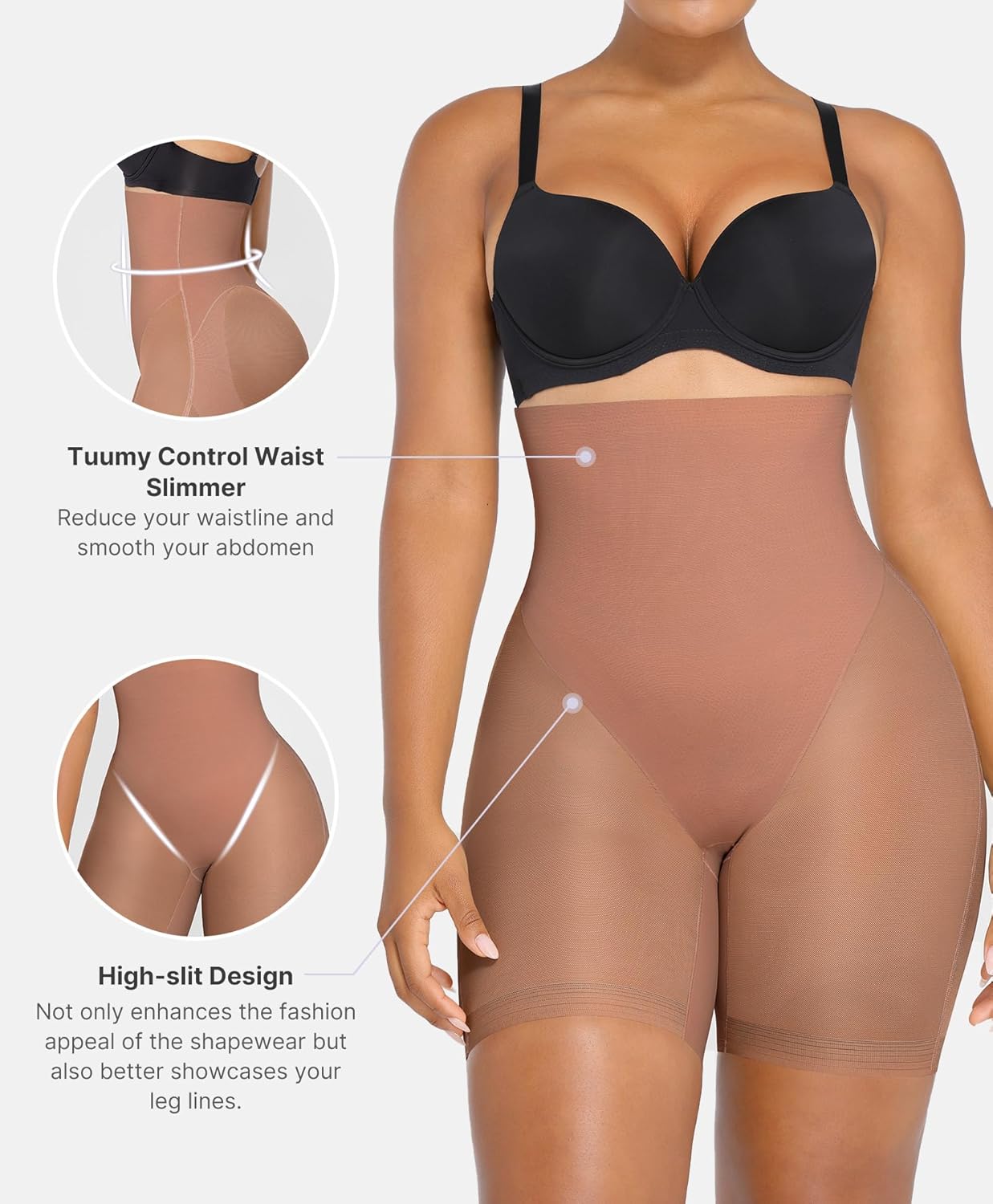 SHAPELLX Shapewear for Women Tummy Control Underwear High Waist Butt Lifting Shorts Seamless Slimmer Womens Body Shaper - Image 3