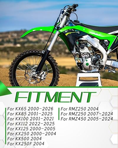 Miniatura 10 de YSMOTO Palancas de moto de cross palancas de freno plegable para KX65 00-20 KX85 KX100 01-20 KX125 00-05 KX250 00-04 KX250F 04 2004 Negro