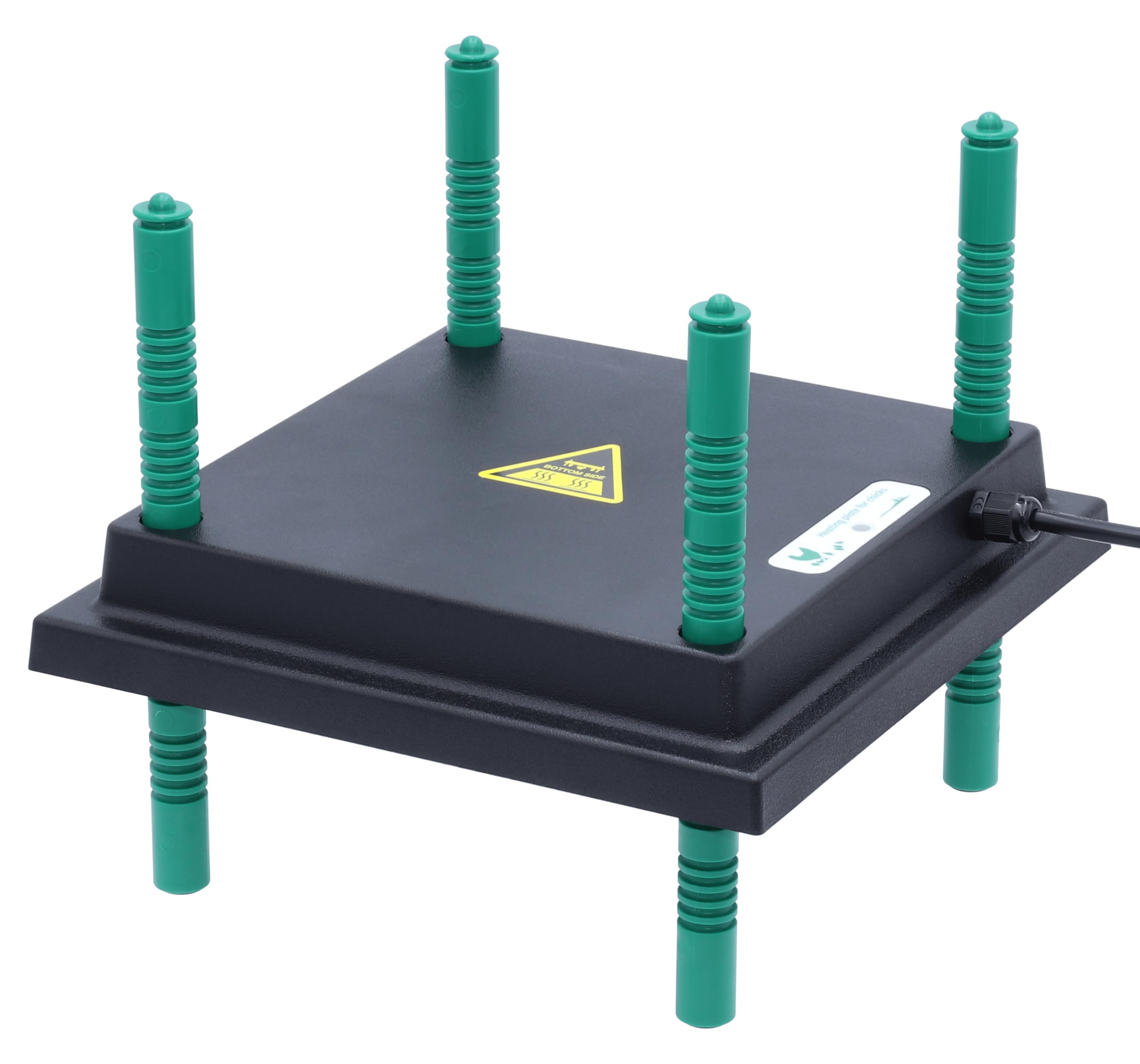 Küken Wärmeplatte 25x25cm, 13 Watt - Heizplatte für die Kükenaufzucht - Kükenwärmer, Kükenwärmeplatte - höhenverstellbar, effizient & sparsam - geeignet für Geflügel, Hühner & Reptilien