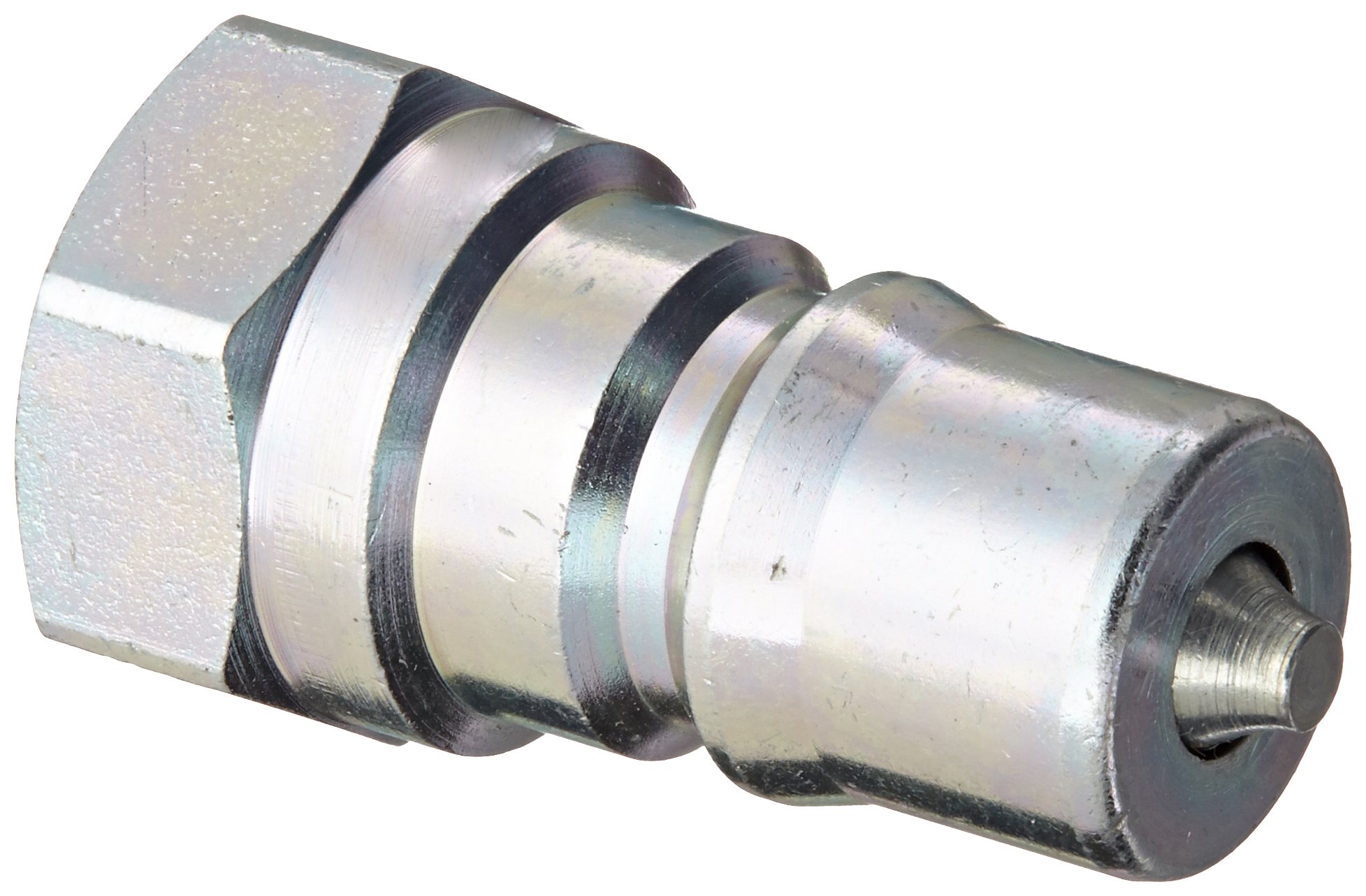 DixonValve & Coupling H2F2 Steel ISO-B Interchange Hydraulic Fitting, Nipple, 1/4" Coupling x 1/4" - 18 NPTF Female