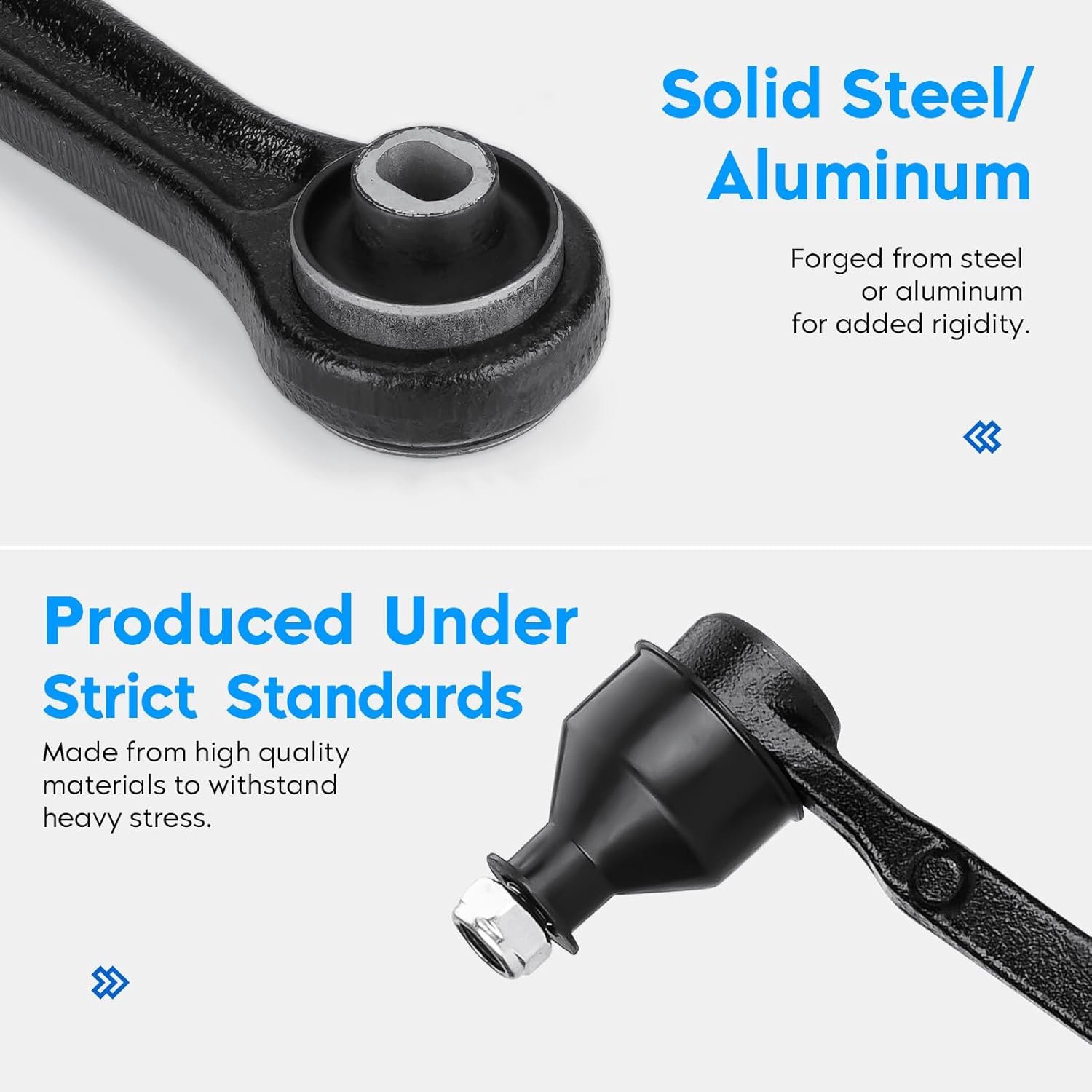 RWD Front Lower Control Arms for Chrysler 300 05-10, Dodge Challenger 08-10, Charger 06-10, Magnum 06-08, 4PCS Suspension Kit - Forward & Rearward K620258 K620257