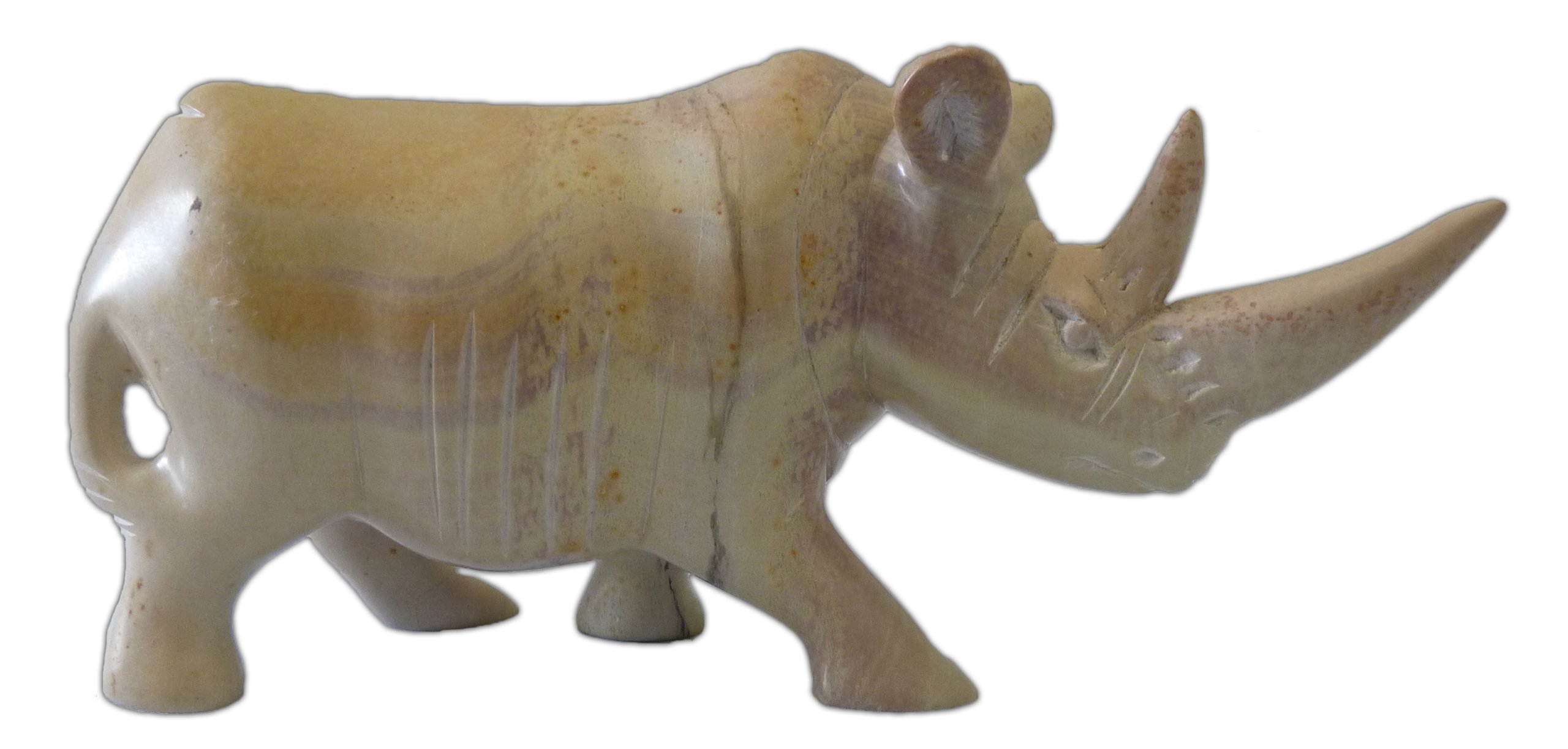 African Soapstone Rhino Ornament (22cm)