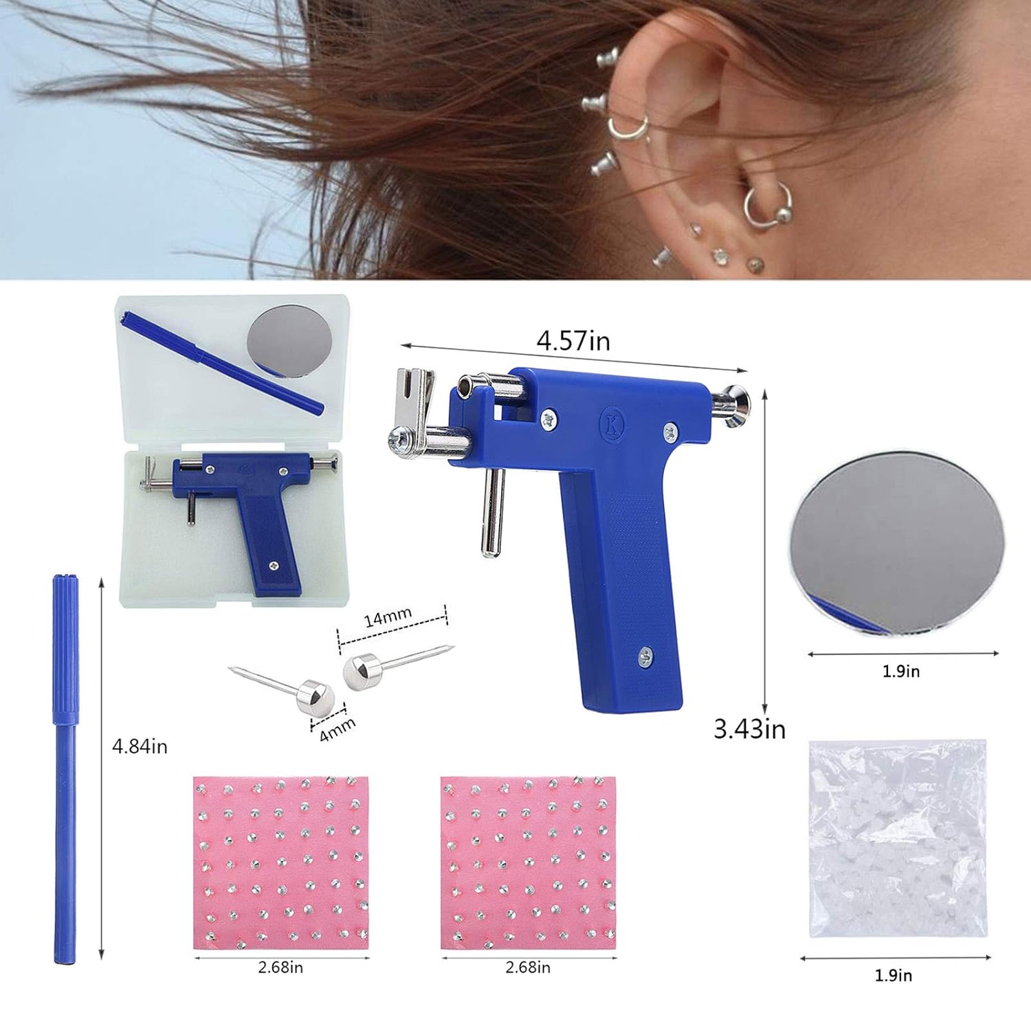 Ear Piercing Tool Kit, 98Pcs Ears Nose Navel Lip Philippines Ubuy