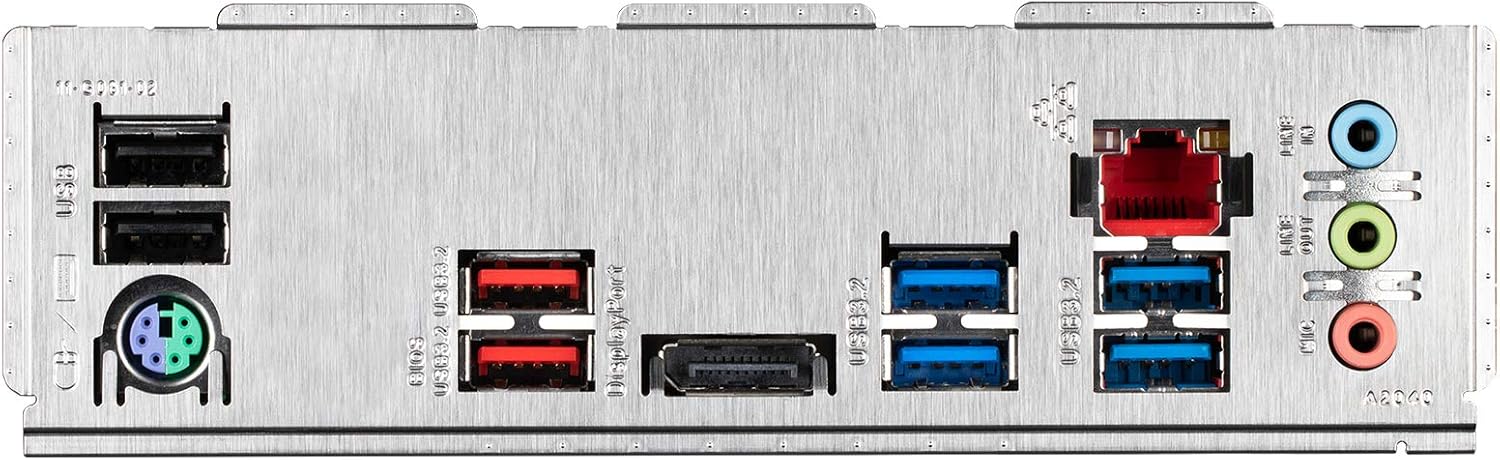 Rear I/O panel of the GIGABYTE Z590 UD motherboard