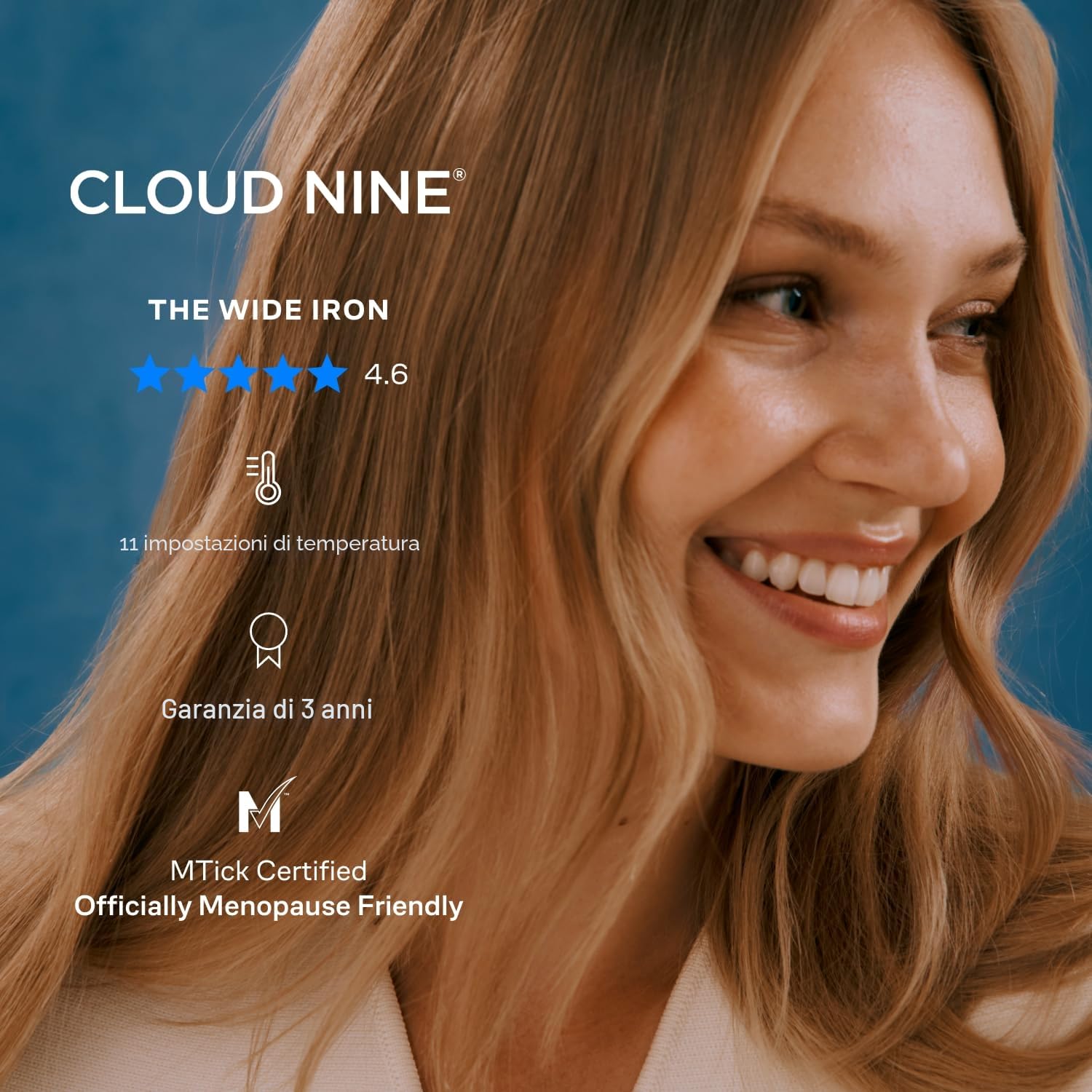 CLOUD NINE La nuova piastra per capelli larga | Controllo della temperatura variabile | Modalità Revive Piastre arricchite con minerali | Display digitale Cavo girevole a 360°
