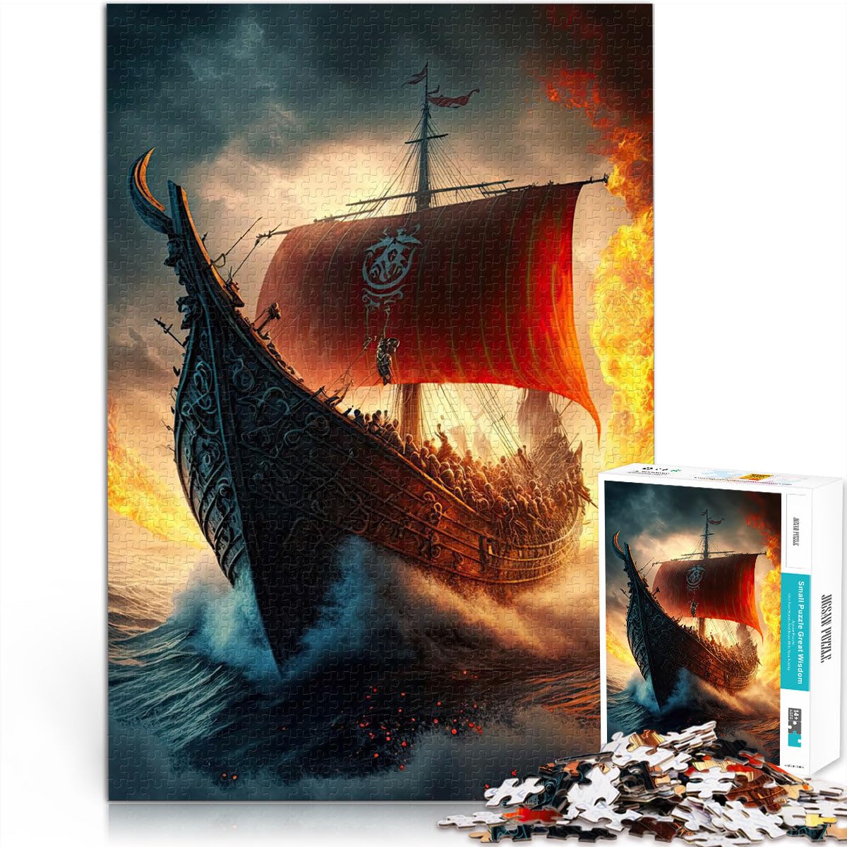 Puzzle da 2000 pezzi per adulti Nave pirata Giocattoli che creano dipendenza e sfidano l'intelligenza del cervello Regalo divertente 70x100cm