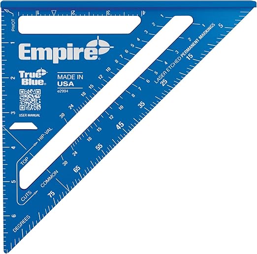 Empire Level E2994 7Inch High Definition Rafter Square Carpentry