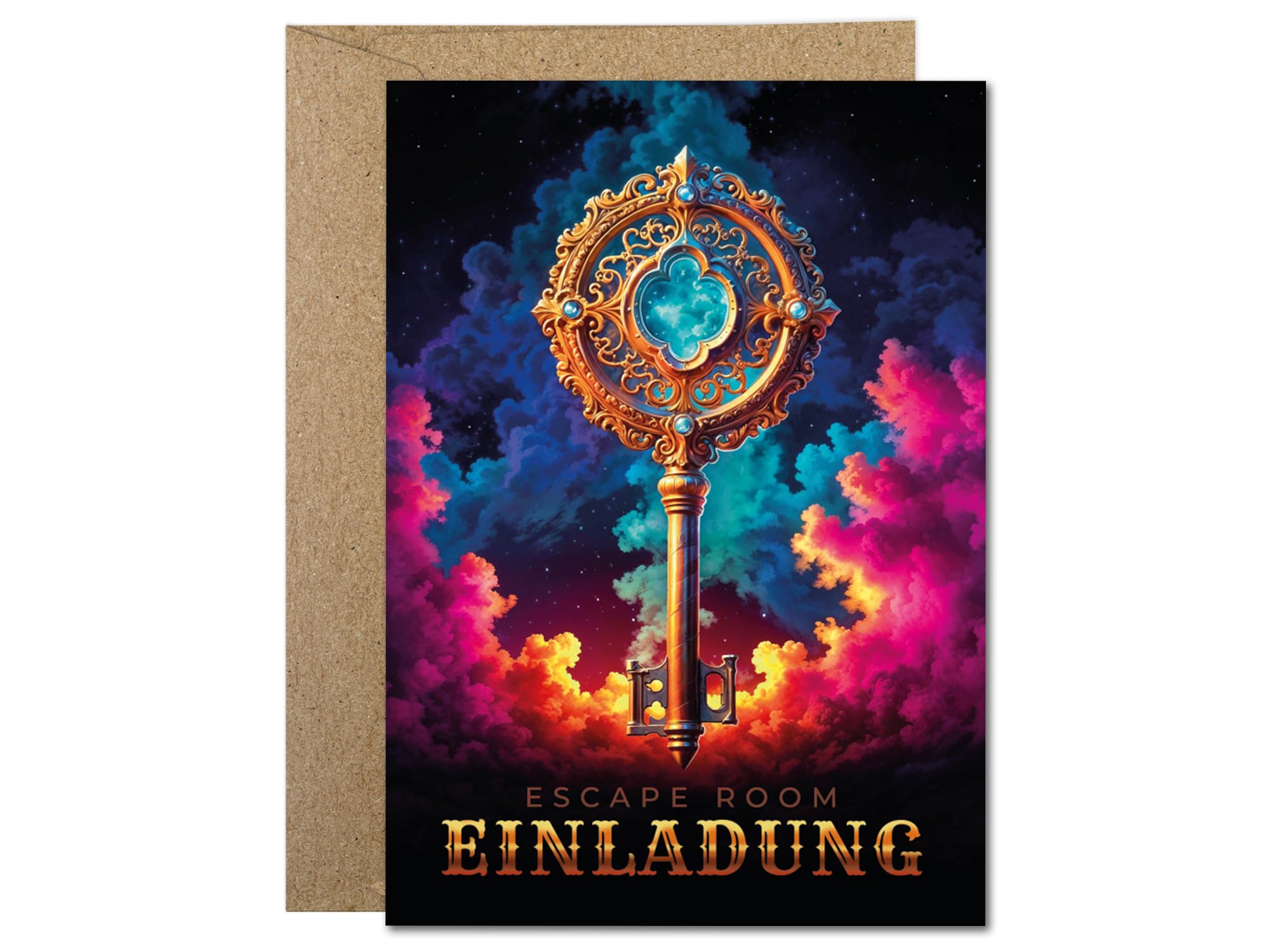 12 Einladungskarten incl. 12 Umschläge zum Kindergeburtstag Escape Room Mädchen Jungen Jungs coole Einladungen Geburtstag Kinder Jungsgeburtstag Mädchengeburtstag Detektiv Geburtstagseinladungen