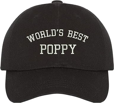 Worlds Best Poppy Baseball Hat 