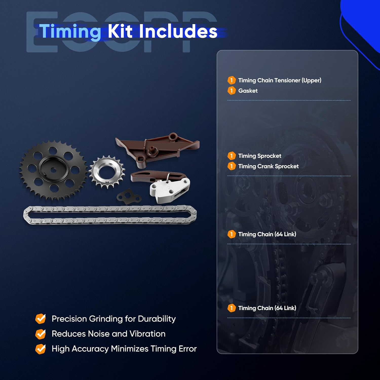 ECCPP Timing Chain Kit fits for 1990 1994 for ford Aerostar Explorer Ranger for Mazda B4000 Navajo 4.0L 9-4172S
