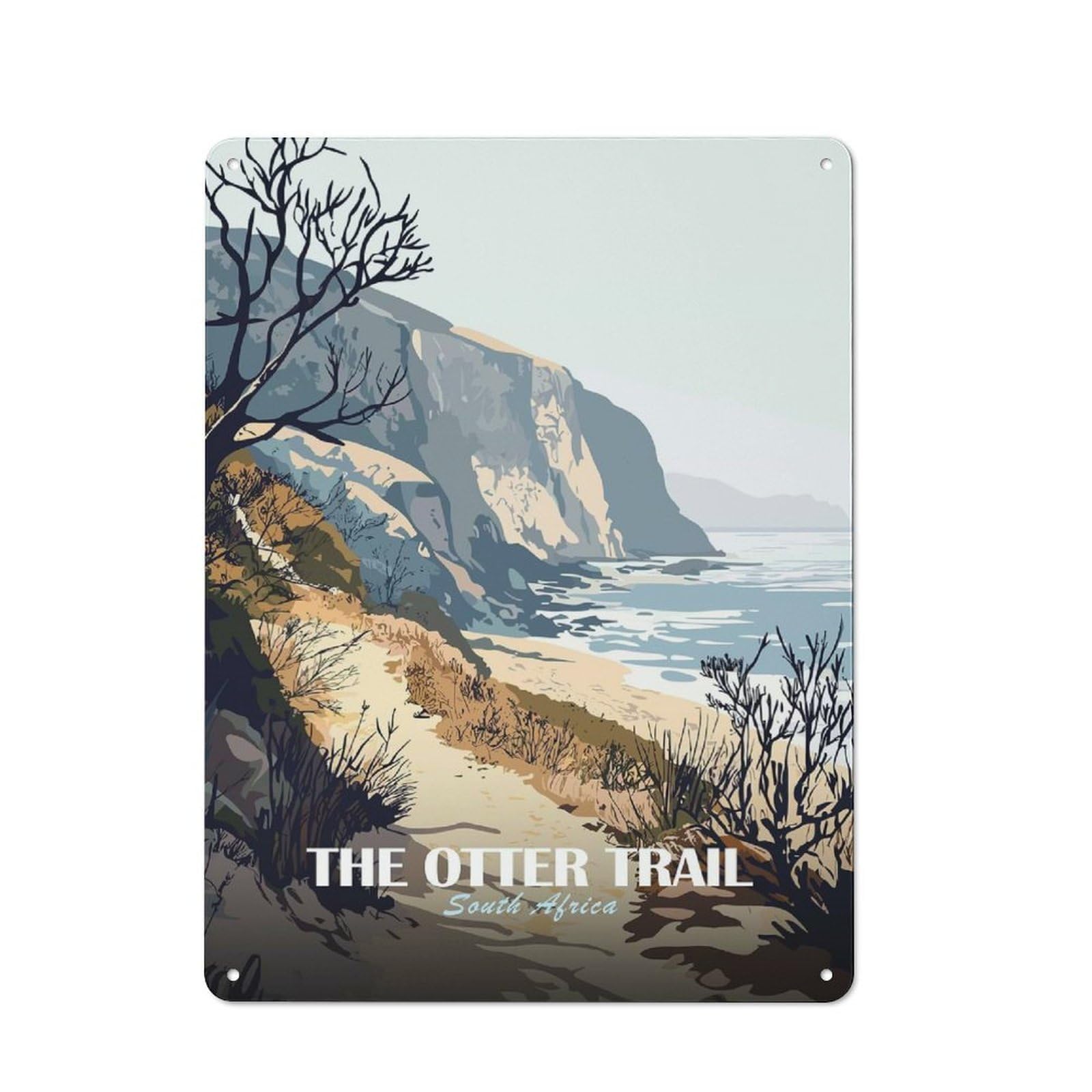 Junmoney Style-18 The Otter Trail South Africa Artwork Printed Metal Sign 40X30cm For Bar Or Restaurant, New Home Wall Decor For Hospitality Decor Collectors