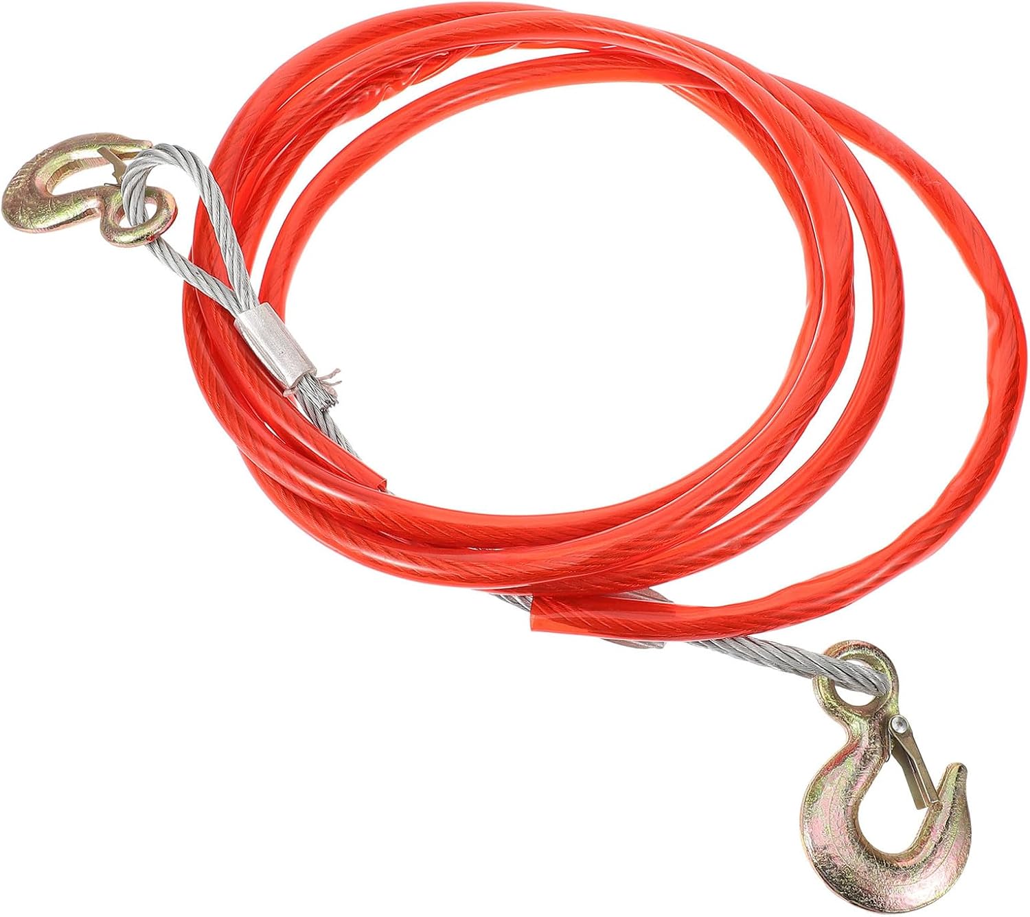 Car Tow Cable Heavy Duty Trailer Traction Rope with Hook Wire for Vehicle Towing Emergency and Multifunctional Use for Trucks and Boats