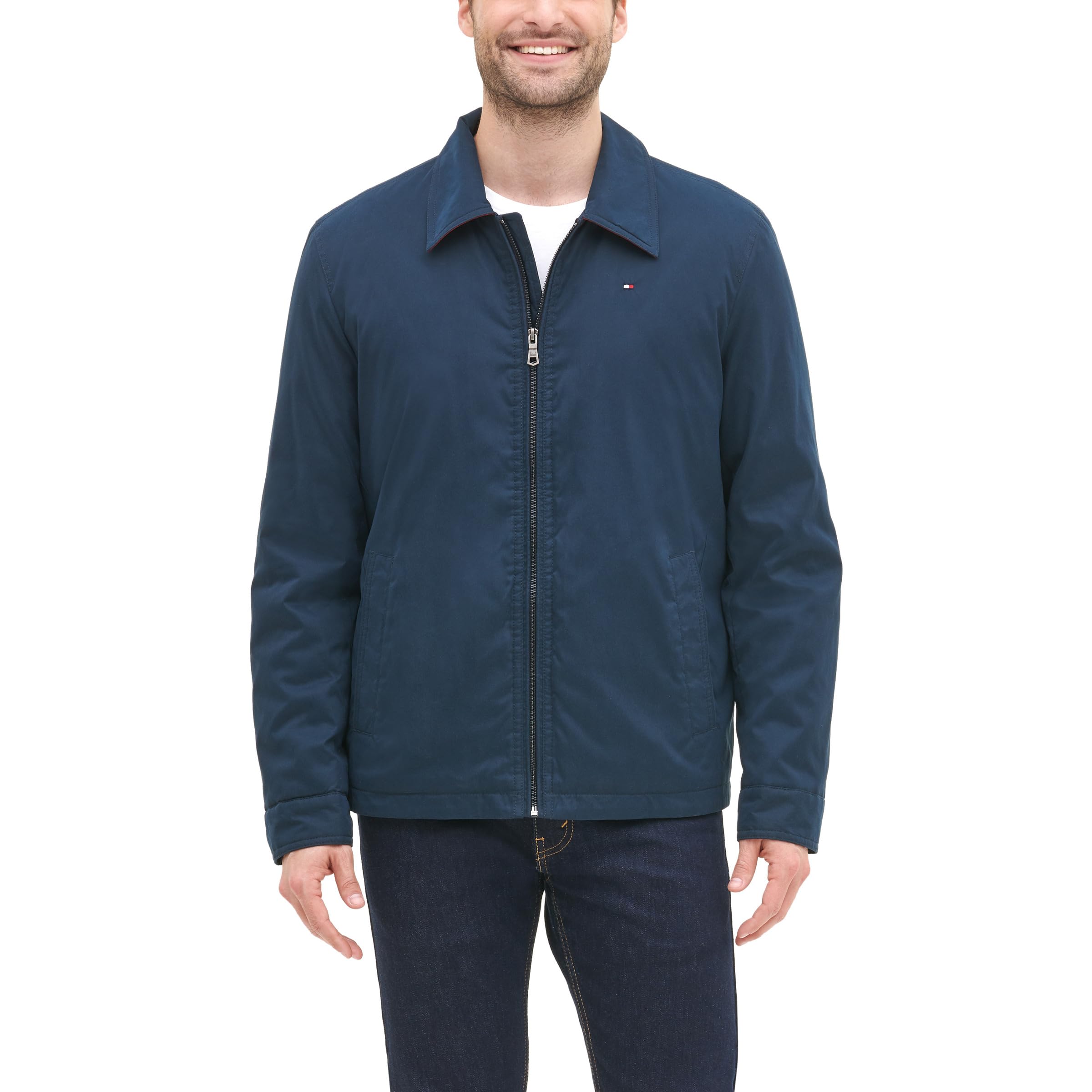 Tommy Hilfiger Mens Lightweight Microtwill Golf Sport Coat