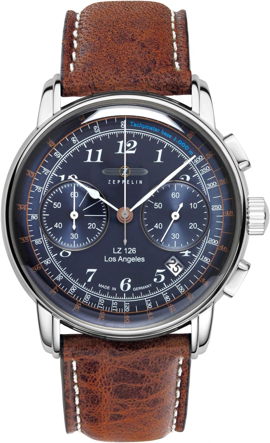Men's Watch with Leather Strap or Metal Strap Series LZ126 Los Angeles Chronograph Small Second Date