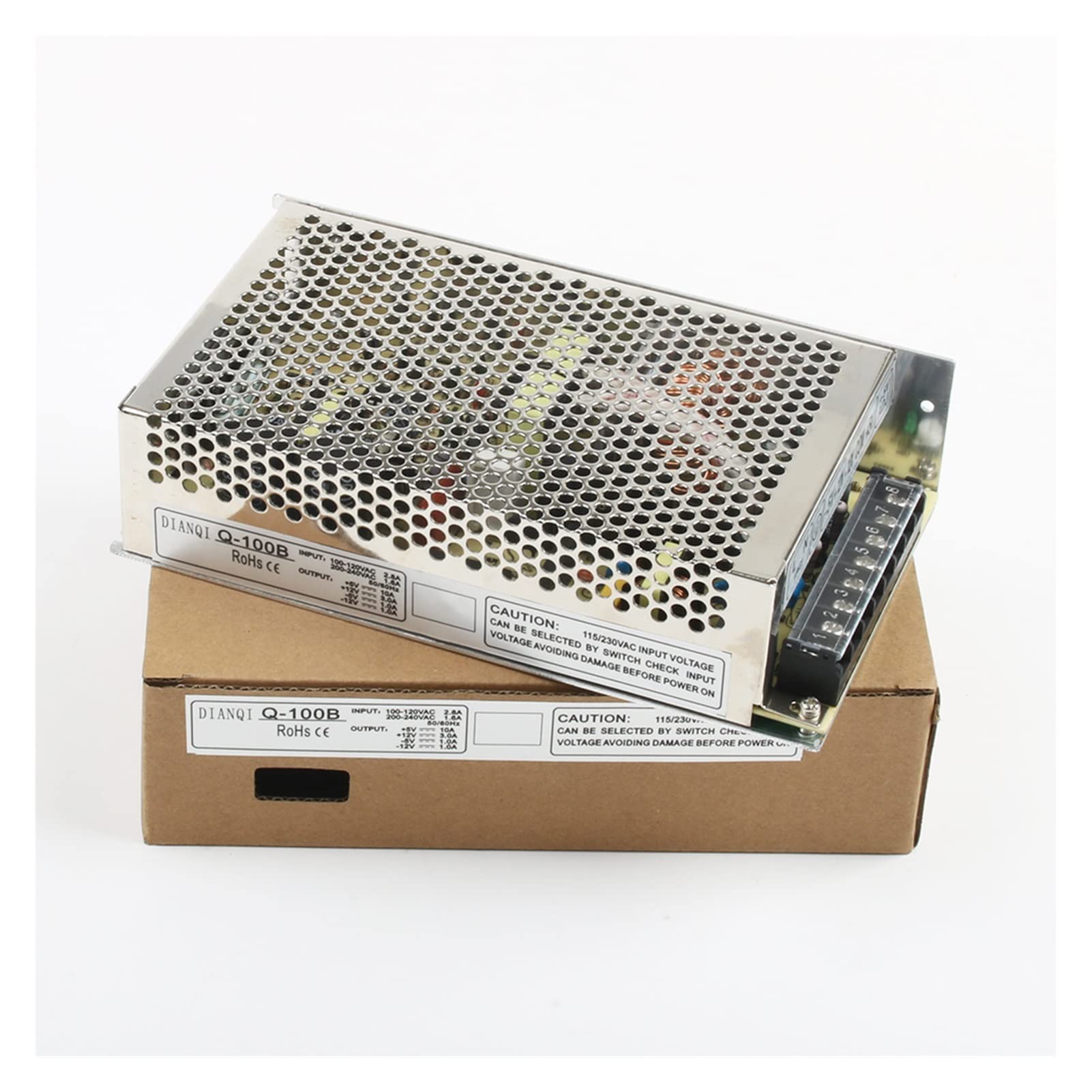 Alimentatore, Alimentazione in uscita quad 0W 5V 12V -5V -12V Power supply. Q-100b. Convertitore CC DC.