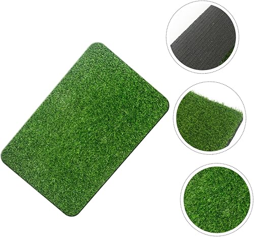 Miniatura 7 de GANAZONO 5 piezas de césped artificial realista para puerta delantera, tapete de mascotas para puerta delantera, felpudos de césped falso al aire