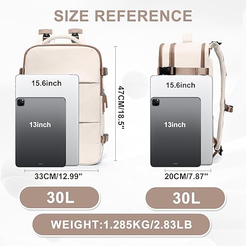 Miniatura 338 de coowoz Mochila de viaje grande para mujeres y hombres,Mochila de transporte,Mochila de senderismo impermeable para deportes al aire libre, Azul, 45