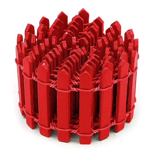 100cm*5cm Garden Picket Fence, DIY Wood Picket Fence Micro-Landscape Ornament Decorative Fence