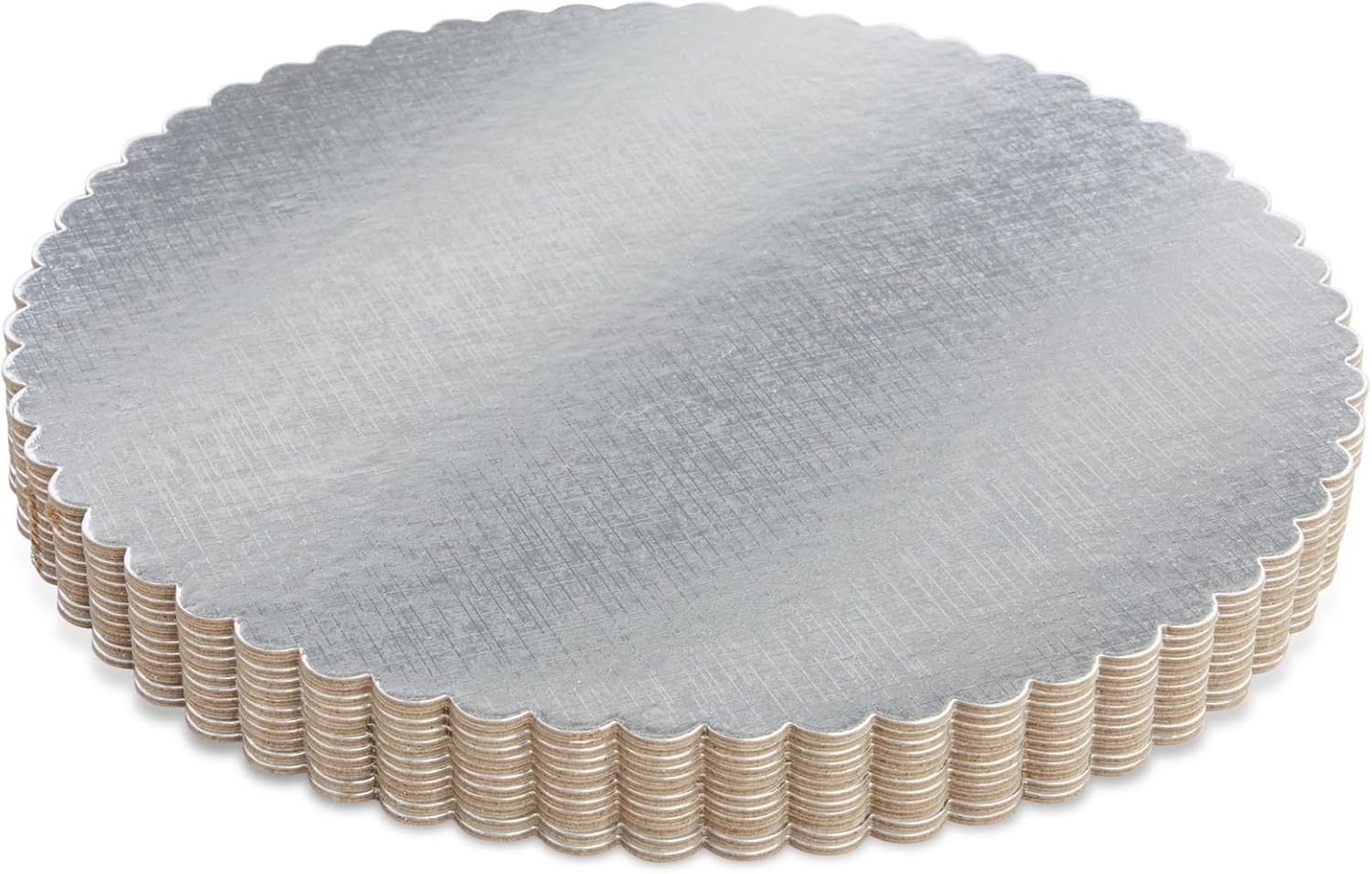 Juvale 10-Inch Scalloped Silver Cake Boards - 10 in, 12-Pack - Silver Decorative Cake Rounds & Cardboard Bases - Foil Platter - Image 8