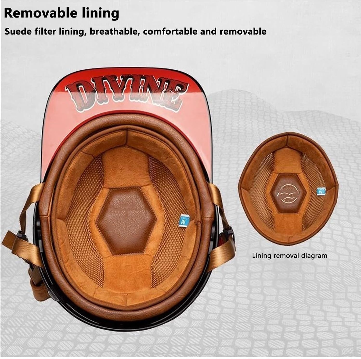 Indian Chief Baseball Cap Style DOT Approved Motorcycle Half Helmet with Visor,Cool Vintage Street Adults Men Women Open Face ATV Beanie Helmets for Scooter Moped Dirt-Bike