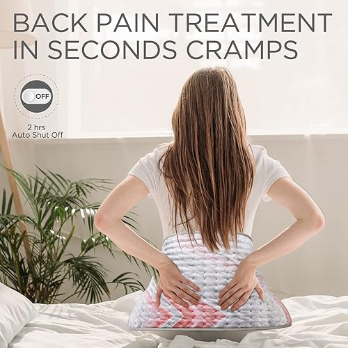Miniatura 3 de Actualización 2024 Almohadilla térmica XL para dolor de espaldahombrocuellorodillapiernas, calambres y alivio de la artritis, 6 ajustes de
