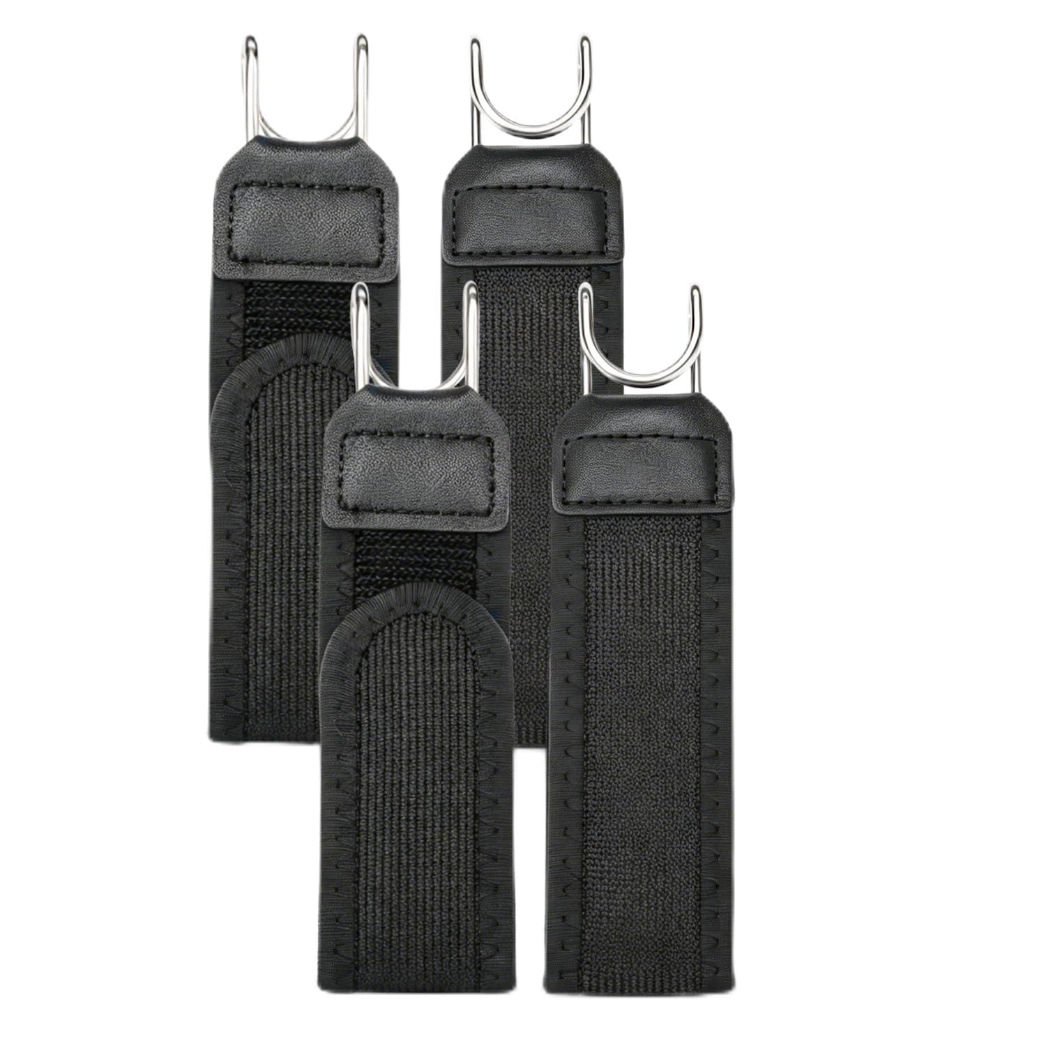 Yogidosm 4 Pcs Metal Hook Elastic No Buckle Buckleless Belt, No Buckle Unisex Waist Strap Side Belt for Men Women Work Casual Business Travel Commuting