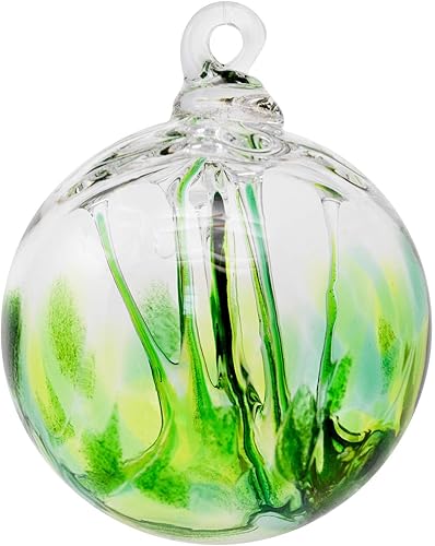 Luke Adams Glass Mini árbol de la vida de cristal de 3 pulgadas  Adorno hecho a mano  Bola colgante para observar jardín  Decoración del hogar para