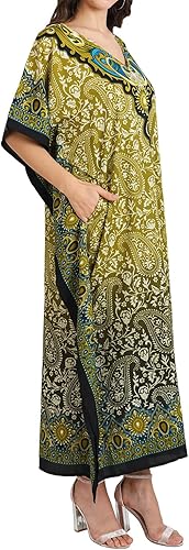 Miniatura 7 de Miss Lavish London Vestidos de caftán para mujer, pareos de playa, tallas grandes, caftanes africanos y de Dubái, ideales para ropa de descanso